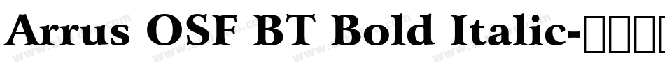 Arrus OSF BT Bold Italic字体转换